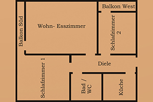 Grundriss der Ferienwohnung